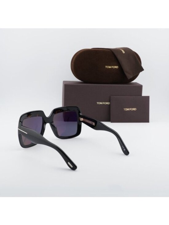 Tom Ford Aurora FT1194 01A Square Sunglasses - Black/Smoke main image 5